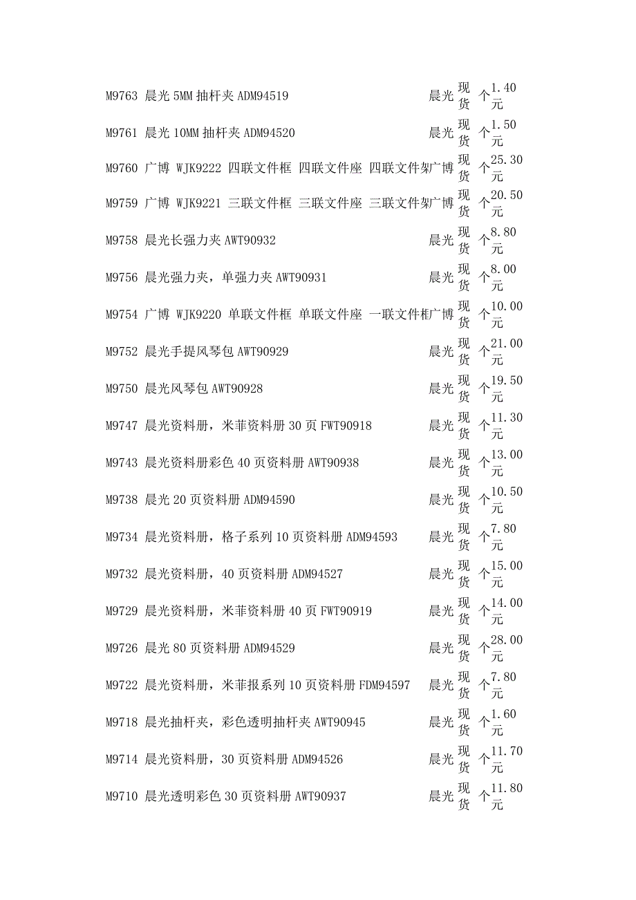 2015.4.11 超市办公用品清单及价格_第2页