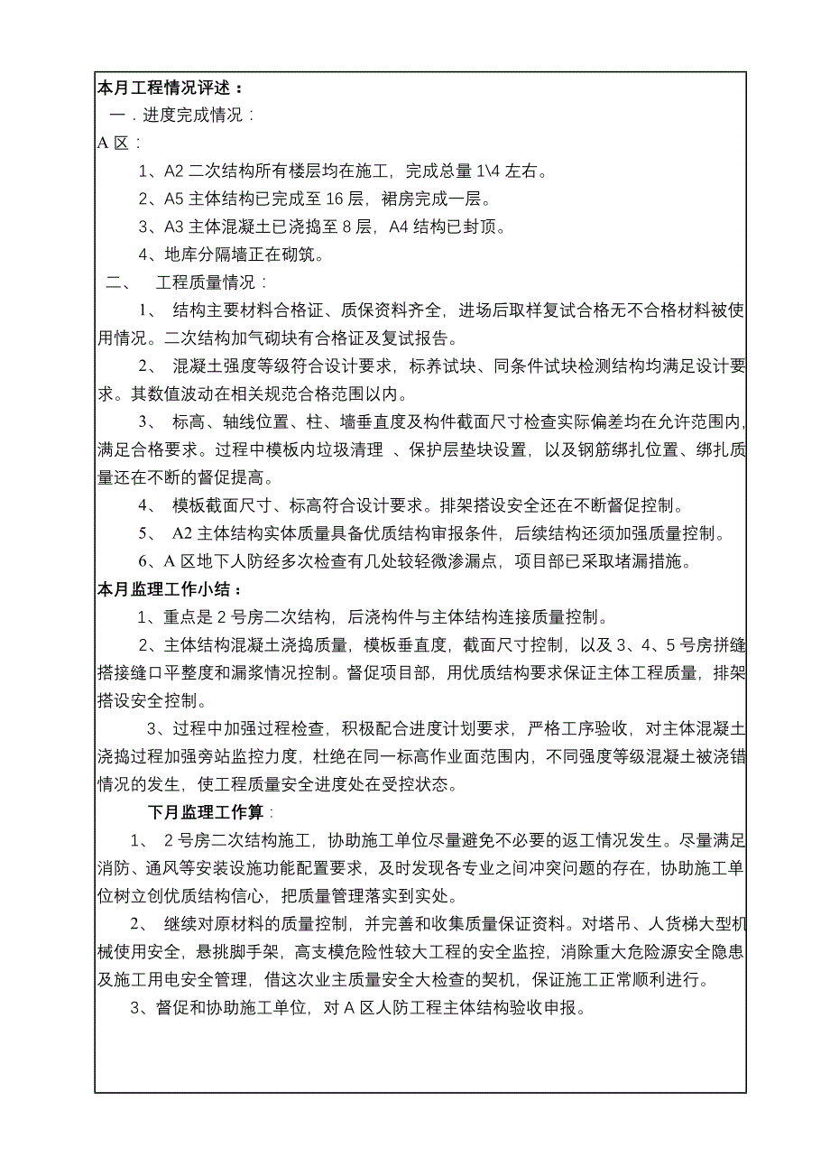 9月(a区)监理月报_第3页