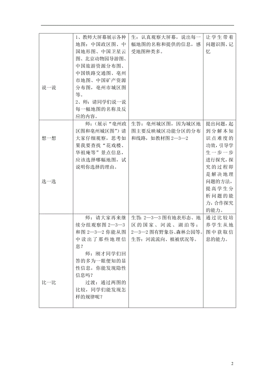 七年级地理上册 2.3地图的应用教案 （新版）商务星球版_第2页