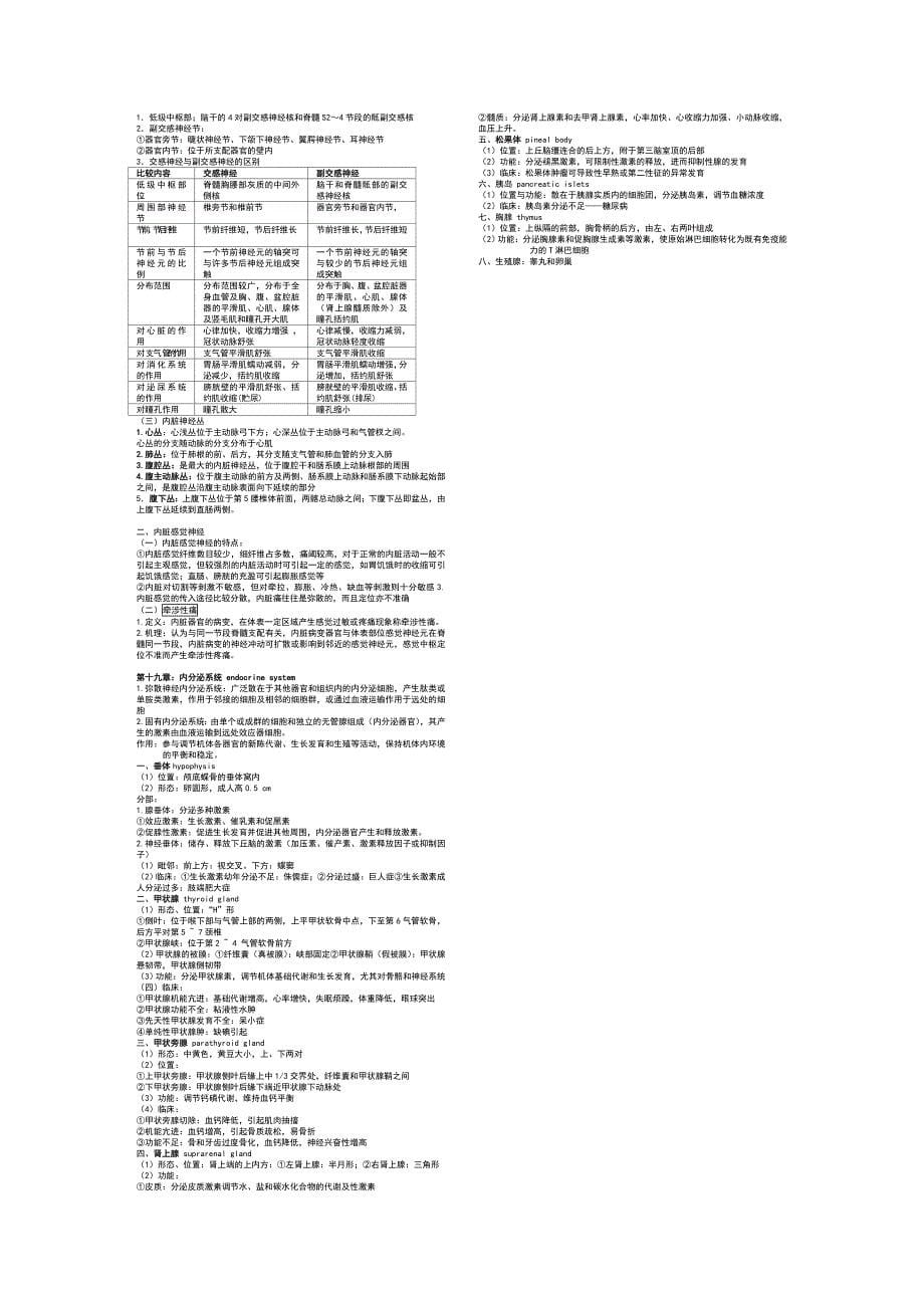 系统解剖学神经部分归纳总结_第5页