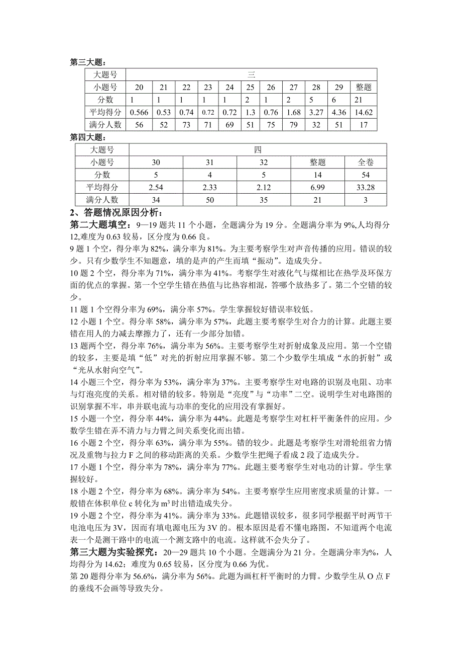 中考物理试卷分析_第3页