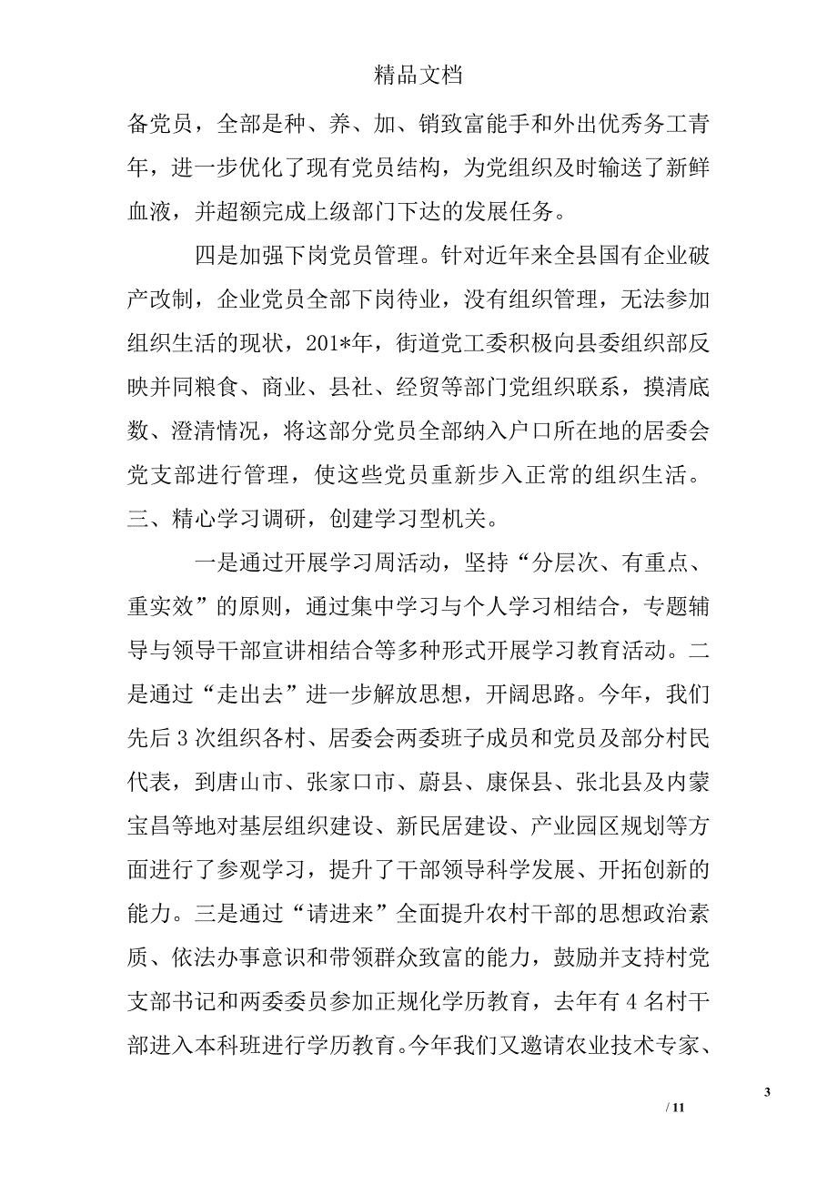 2016年党委书记工作总结精选 _第3页
