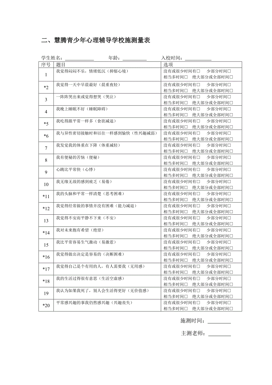 青少年心理咨询《抑郁自评量表(sds)》_第3页