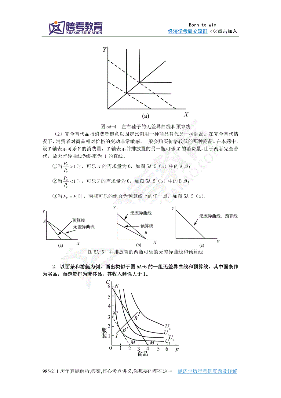 萨缪尔森《微观经济学》(第19版)笔记(第5章附录 消费均衡的几何分析)_第4页