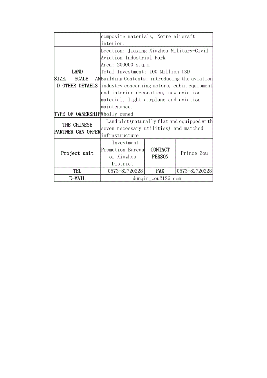 2011年浙江嘉兴市重点对外推介项目_第2页