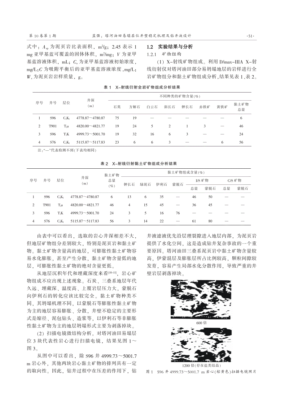 塔河油田井壁失稳机理及钻井液设计_第2页