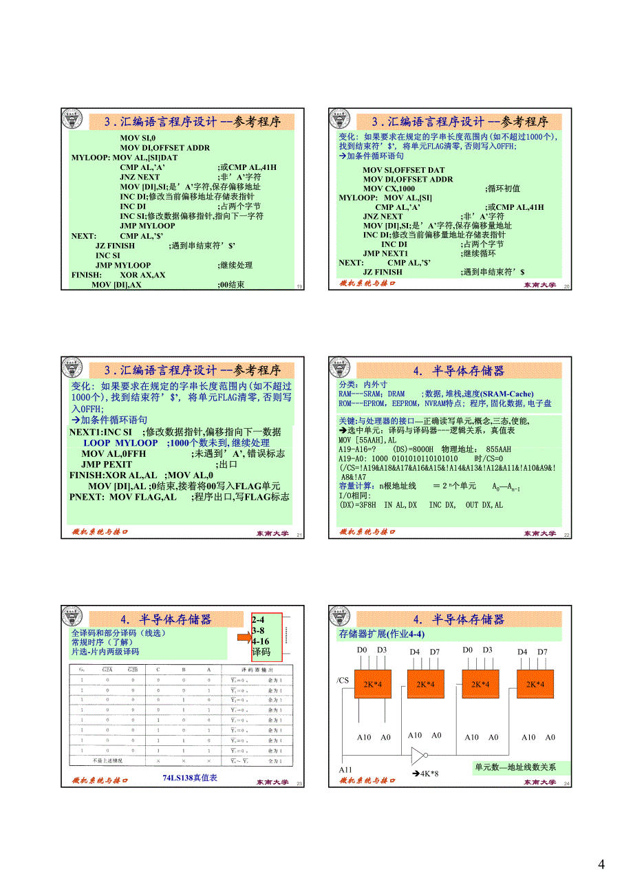 微机系统与接口课程总结_第4页