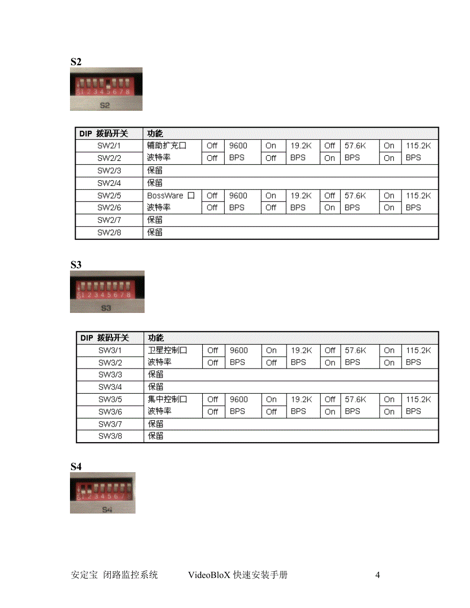 honeywell video blox 视频矩阵控制系统快速安装指南_第4页