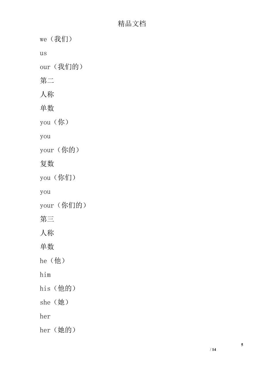 2017年小升初英语总复习资料范文 精选_第5页