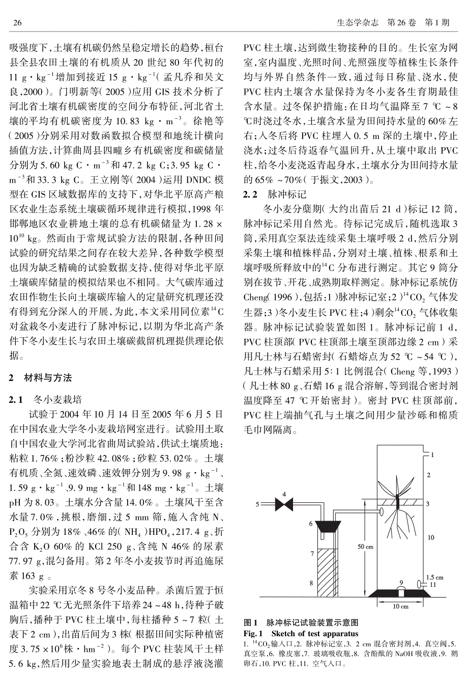 华北高产农田生态系统中冬小麦分蘖期生长与碳截留_第2页