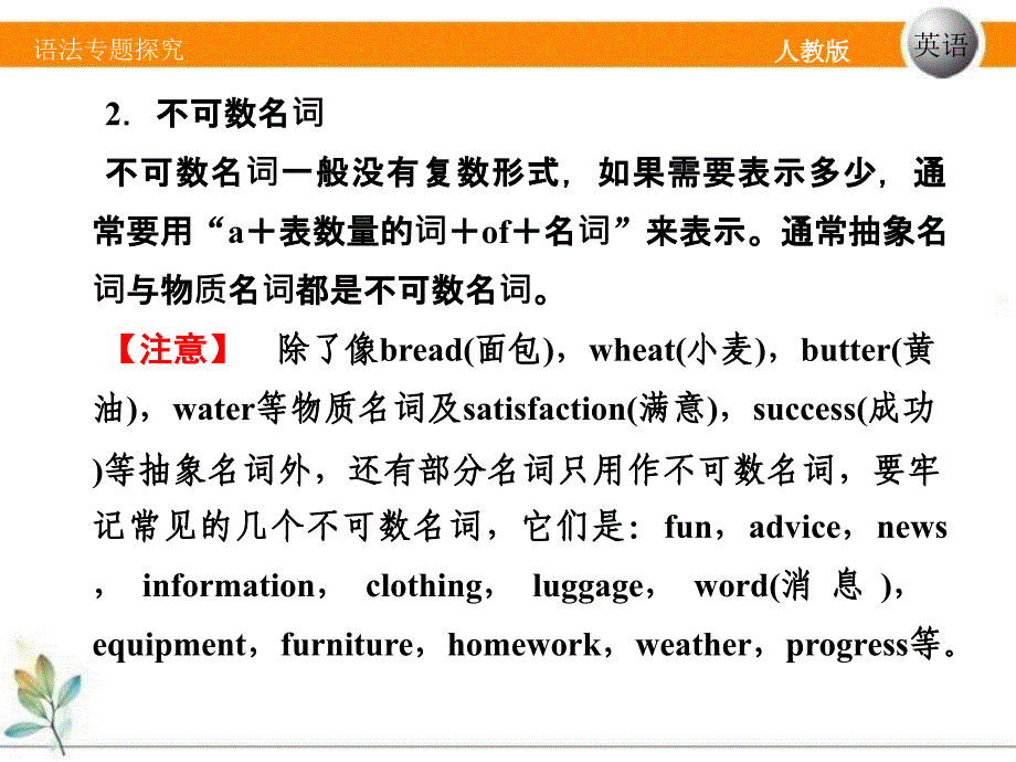 高考英语语法复习专题一名词_第4页