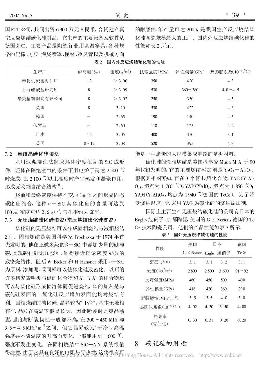 碳化硅陶瓷的性能与应用_第4页