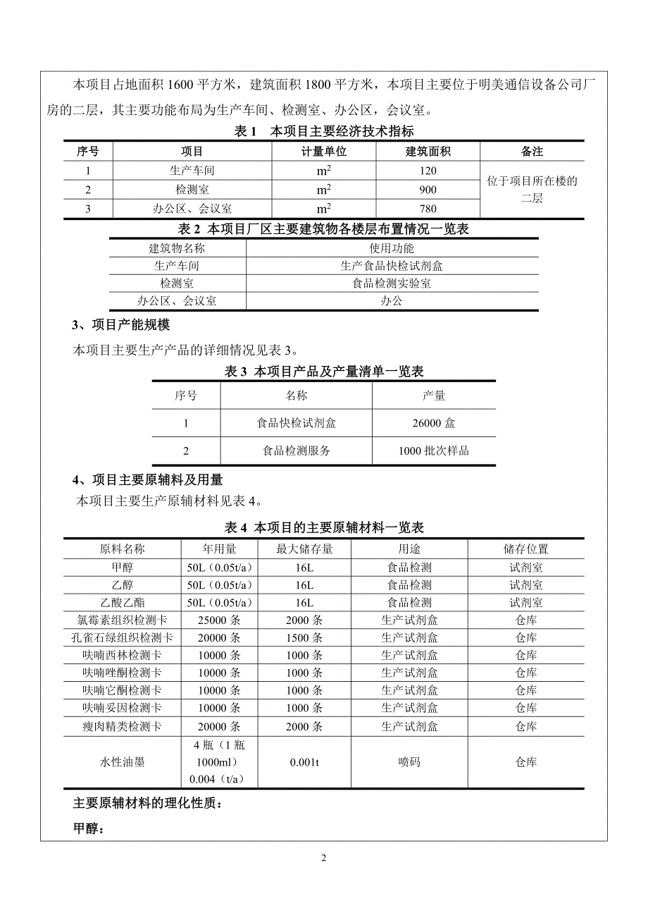 食品快检试剂盒生产及食品检测服务项目环评报告表_第4页