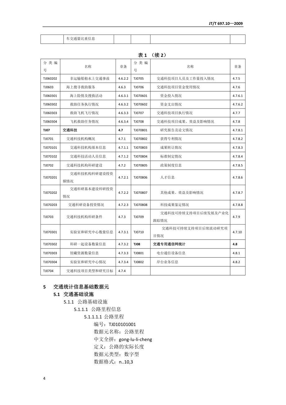 交通统计信息基础数据元_第4页