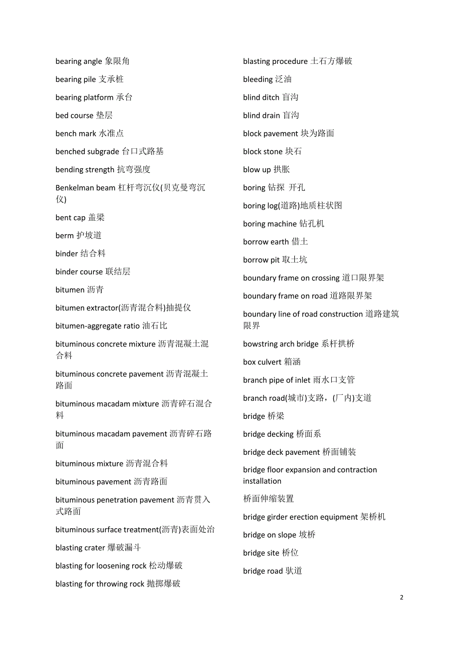 道路工程英语词汇_第2页