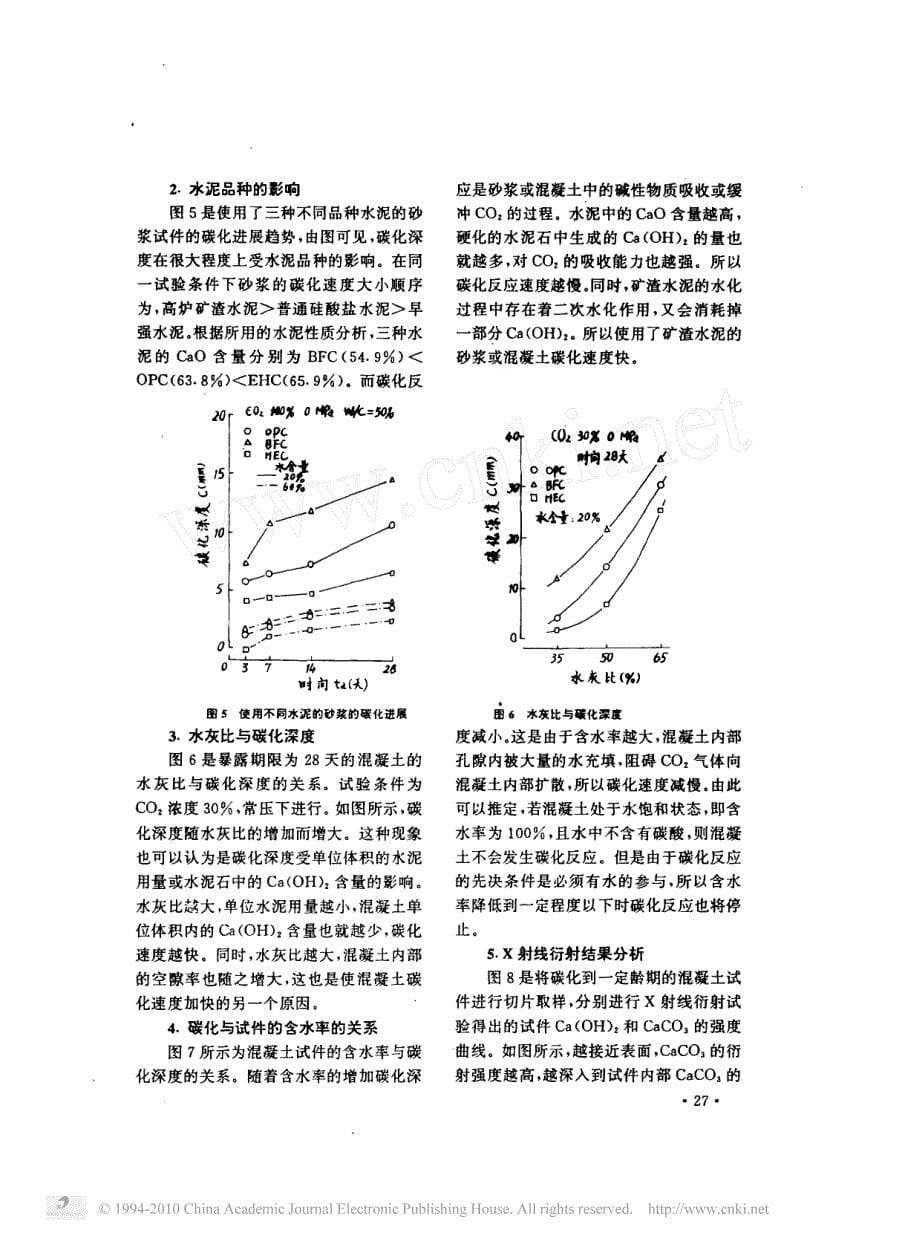 混凝土的碳化机理及其影响因素_第5页