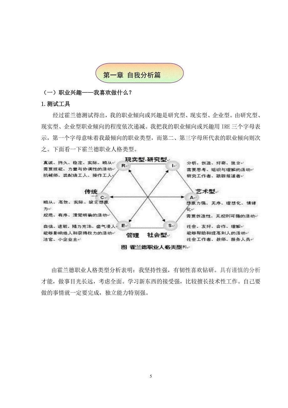 山东工商学院第九届职业规划大赛规划书_第5页