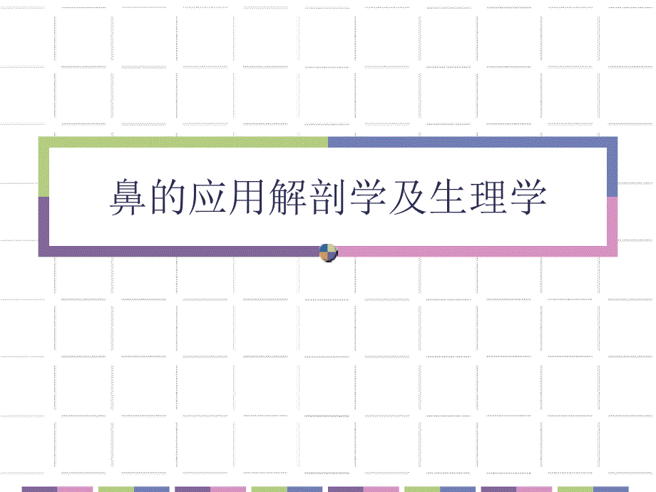 鼻的应用解剖学和生理学_第1页