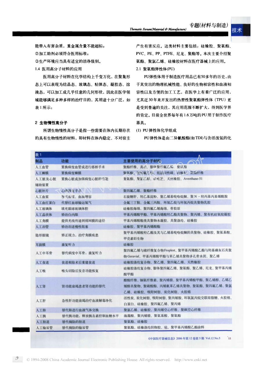 医用高分子材料在医疗器械中的应用_第3页