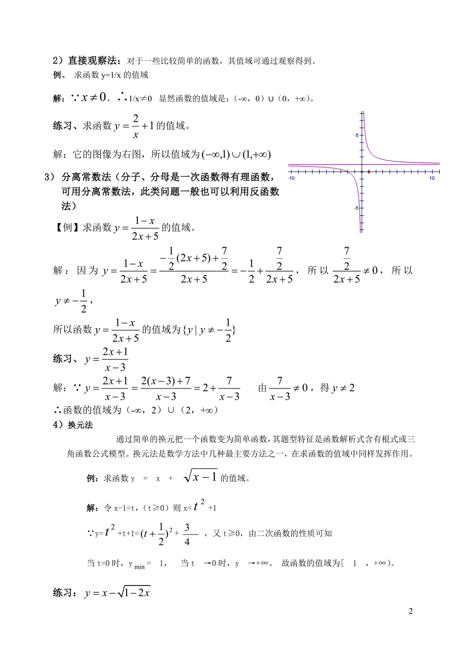 济源一中高一期末复习值域专题_第2页