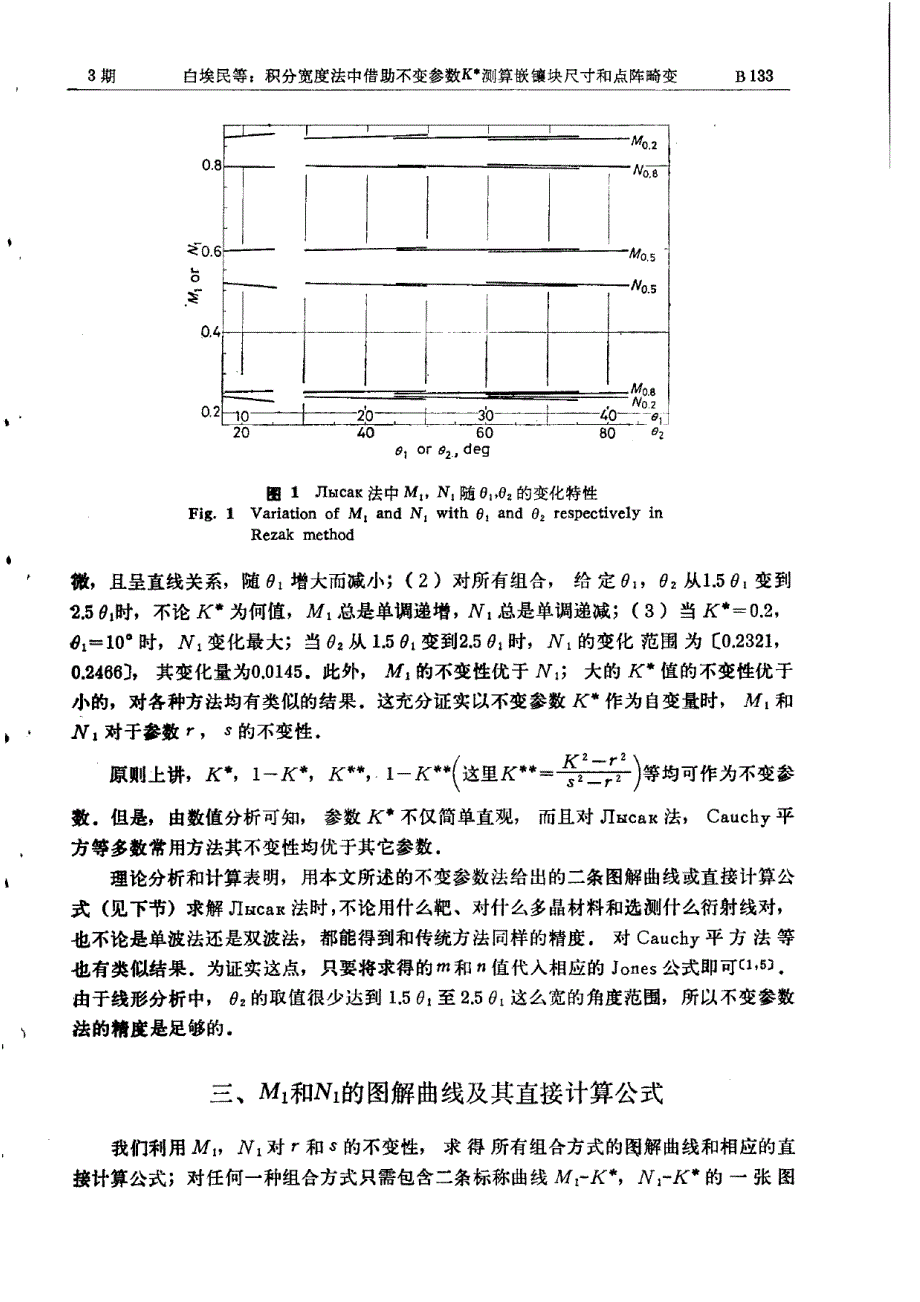 积分宽度法中借助不变参数k~测算嵌镶块尺寸和点阵畸变_第3页