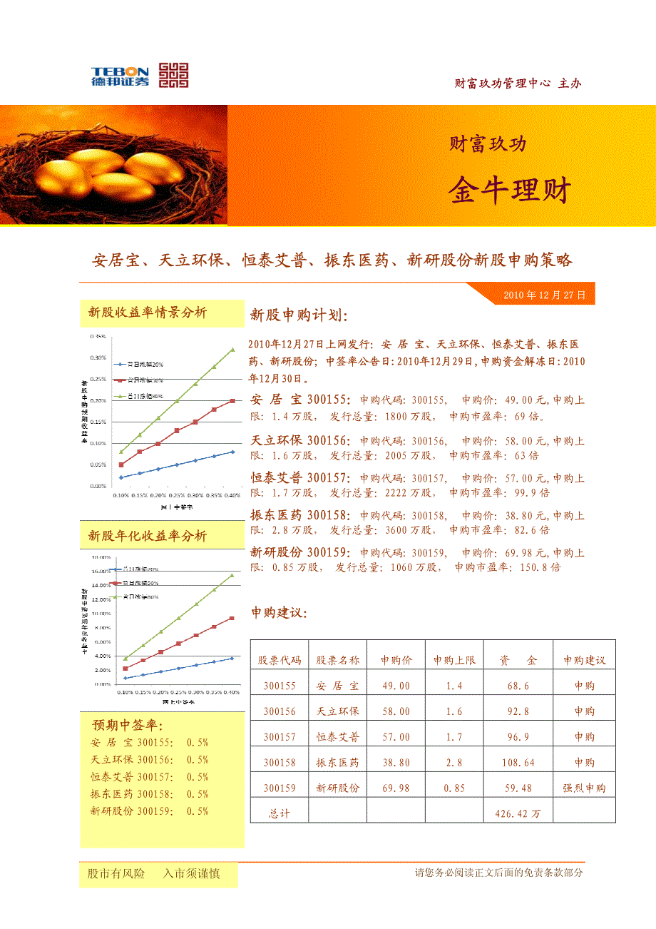 德邦证券-新股申购策略-101227_第1页