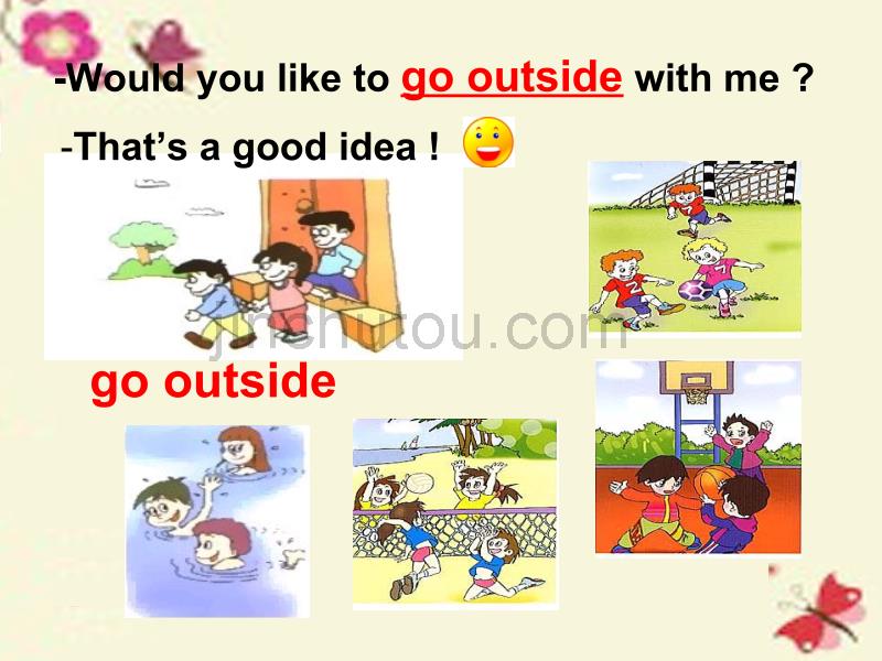 五年级英语下册 lesson 10 would you like to go outside with me课件4 陕旅版_第3页