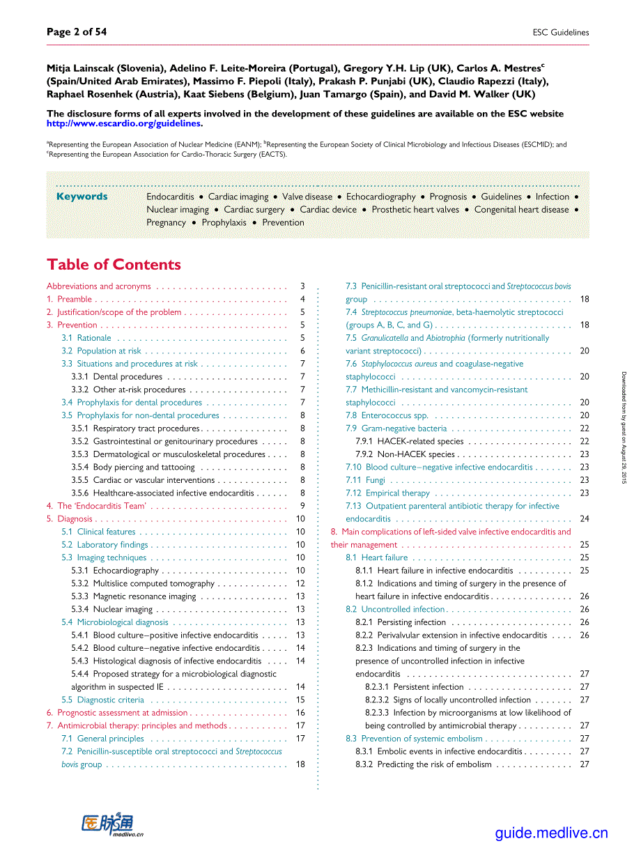 2015 ESC指南：感染性心内膜炎的管理_第2页