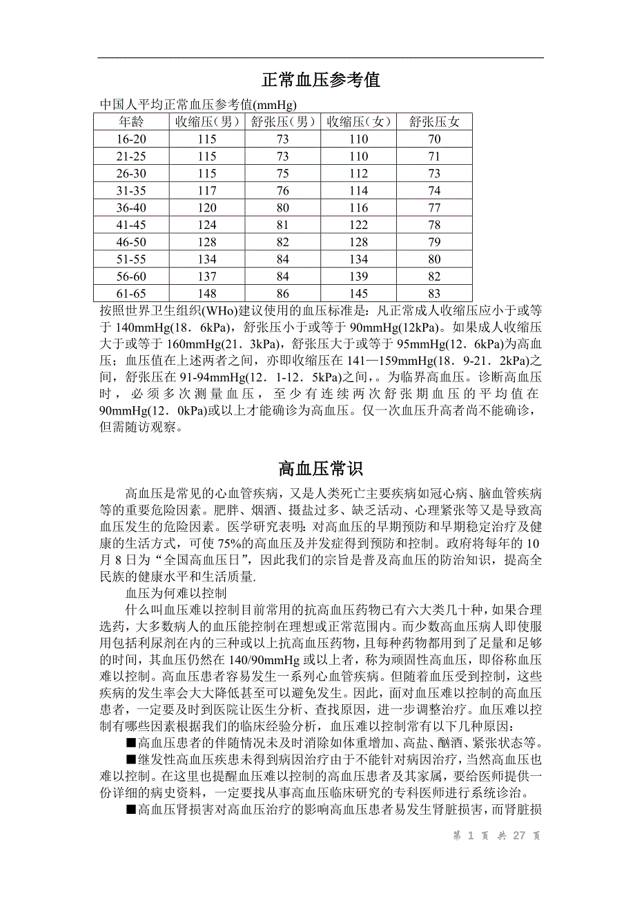 高血压相关知识_第1页