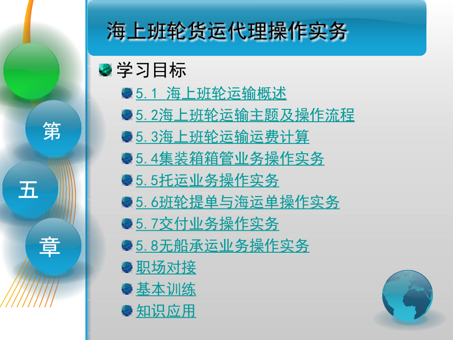 国际货运代理课件 第五章 班轮货运代理操作实务_第2页