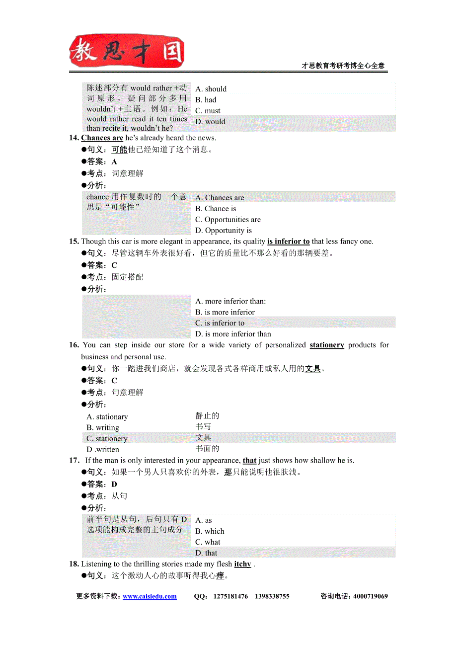 2011年中山大学翻译硕士mti考研真题答案解析_第4页