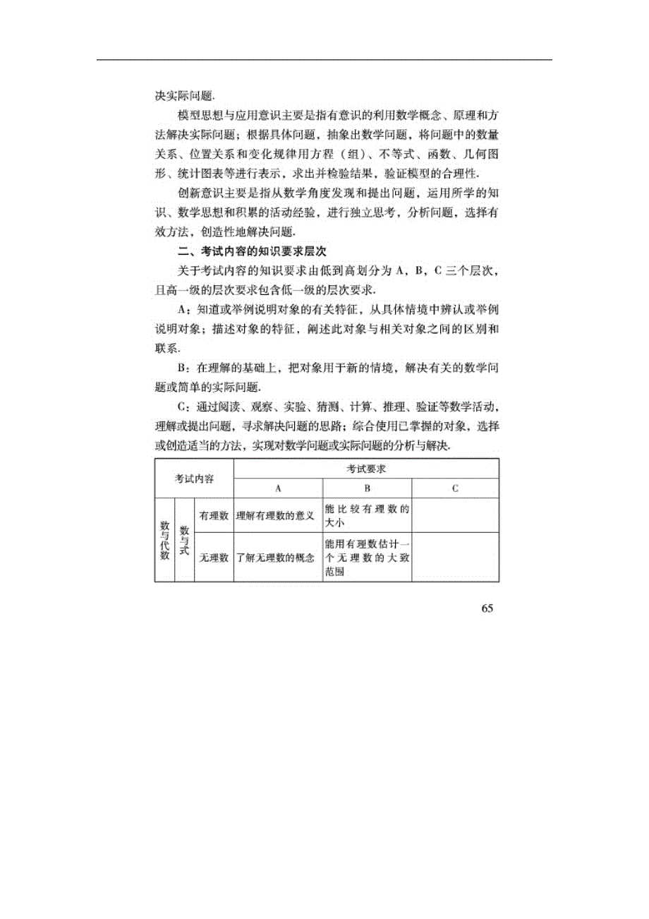 2016北京中考数学考试说明_第3页