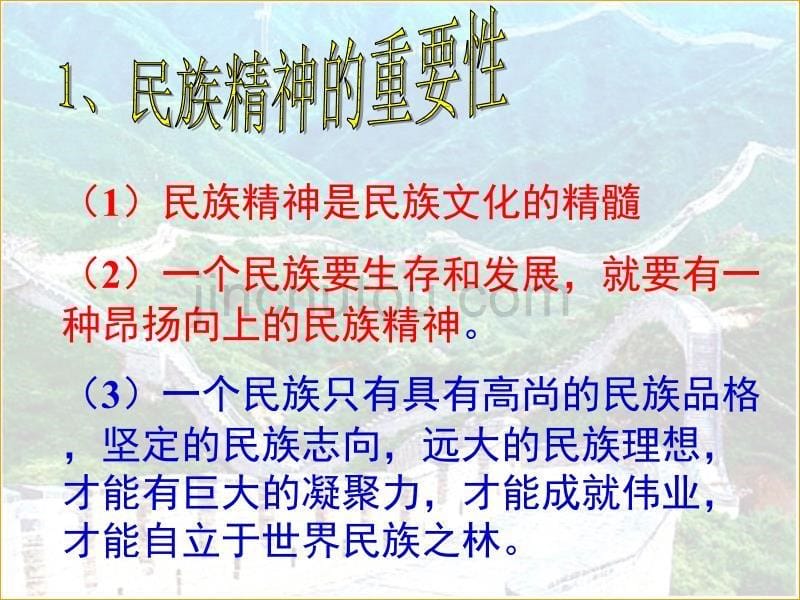 人教版九年级思想品德5.2《弘扬和培育民族精神》课件_第5页