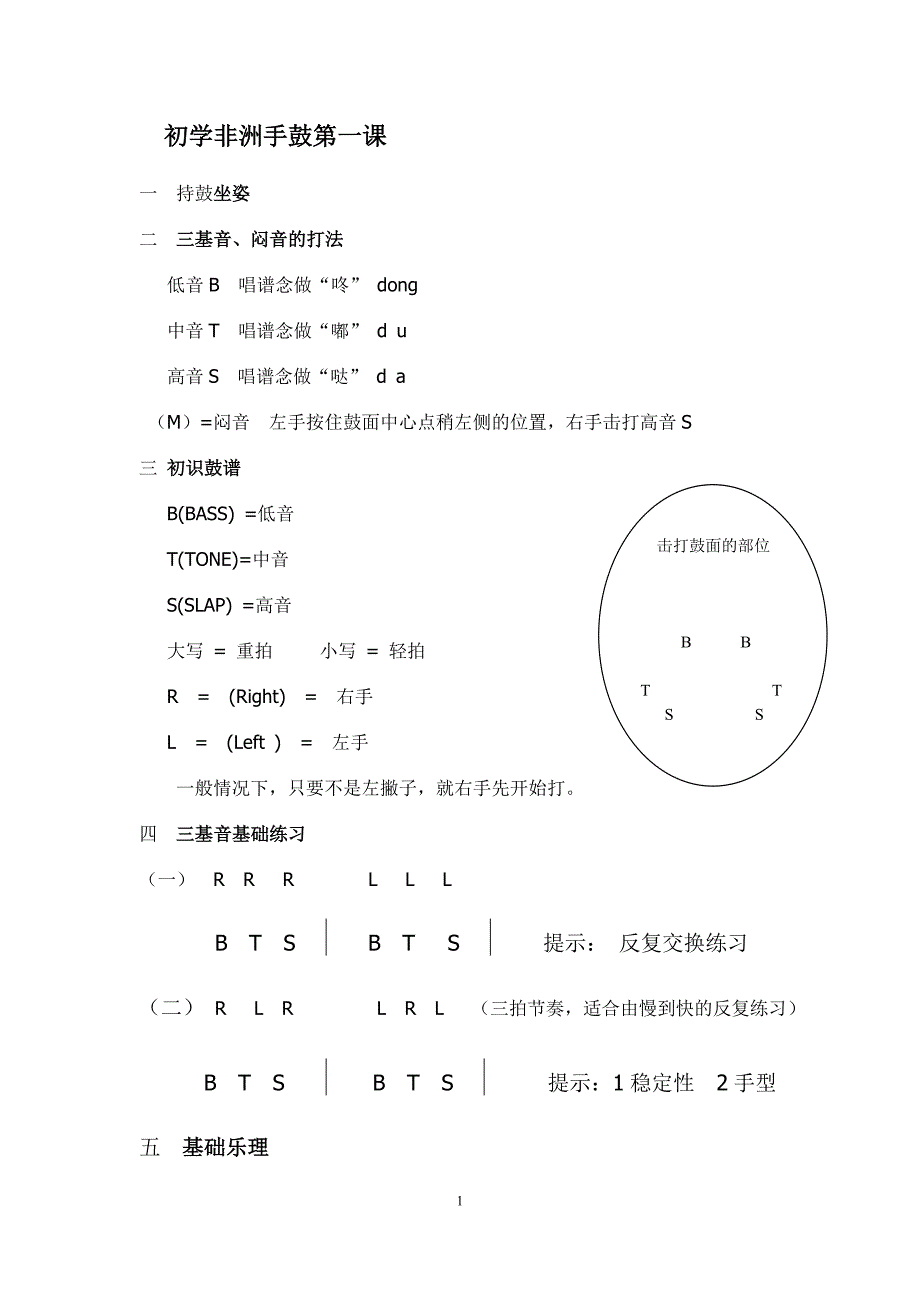 初学非洲手鼓第一课_第1页