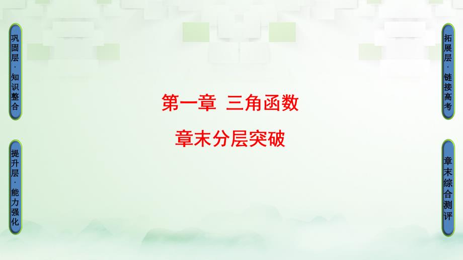 2018版高中数学第一章三角函数章末分层突破课件新人教a版必修4201707241101_第1页