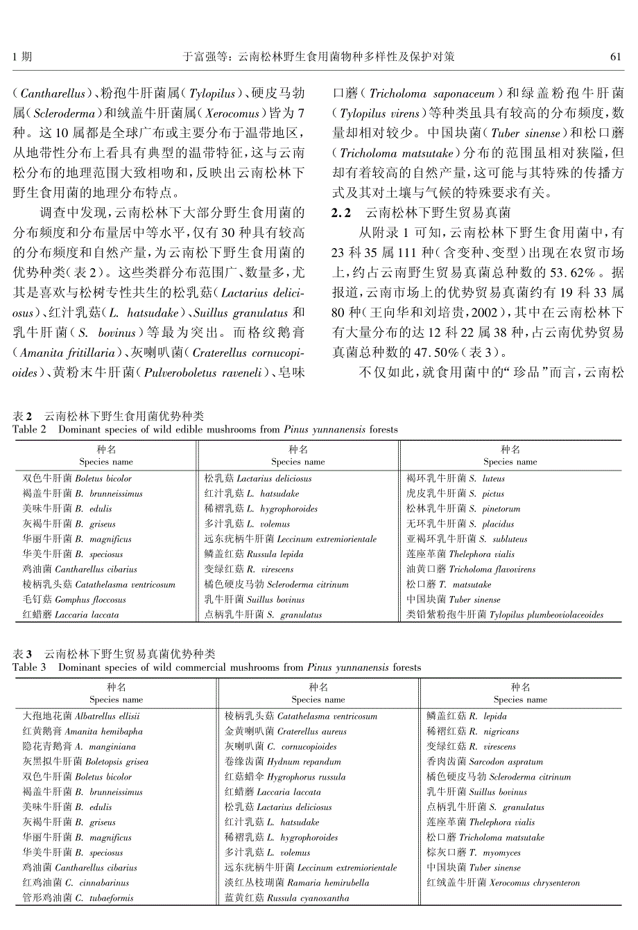 云南松林野生食用菌物种多样性及保护对策_第4页