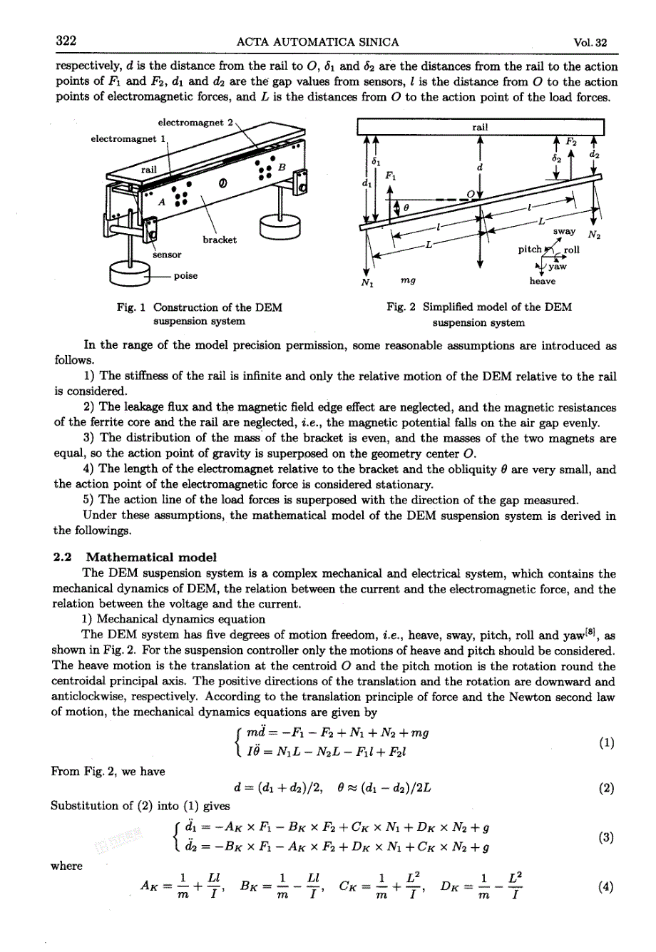 双电磁铁悬浮系统的非线性解耦控制器设计_第2页