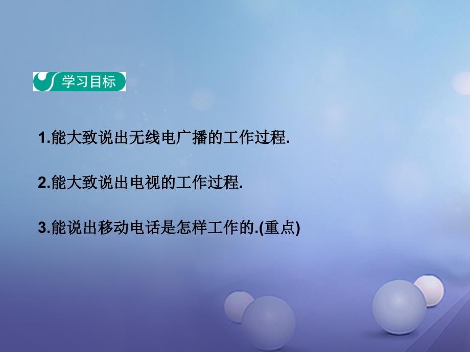 2017年秋九年级物理全册 21.3 广播、电视和移动通信课件 （新版）新人教版_第2页