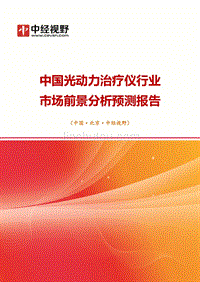 中国光动力治疗仪行业市场前景分析预测年度报告(目录)