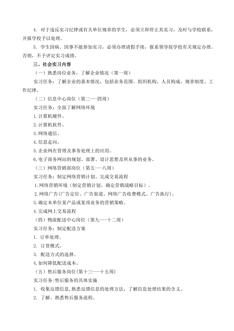 电子商务专业社会实习任务书_第2页