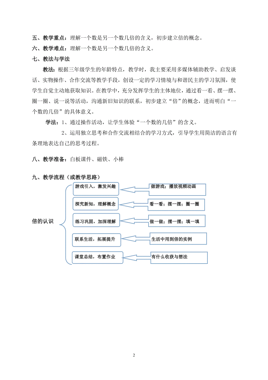 《倍的认识》教学设计方案_第2页