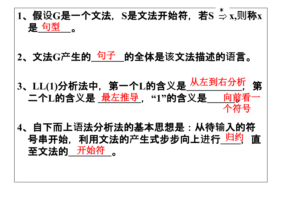 编译原理前端综合测试练习题_第2页