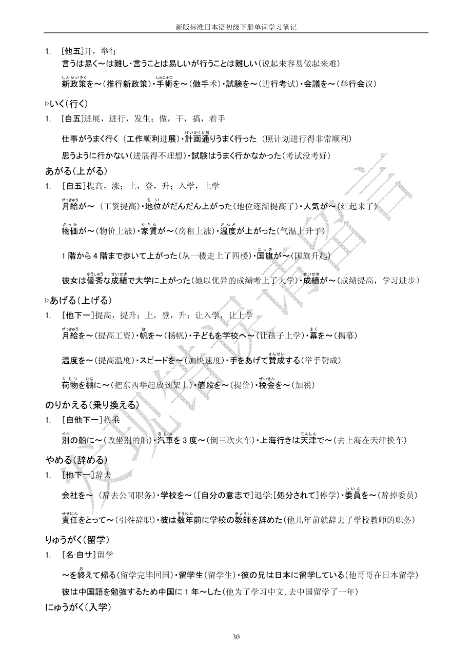 新版标准日本语初级下册单词学习笔记第32课_第3页