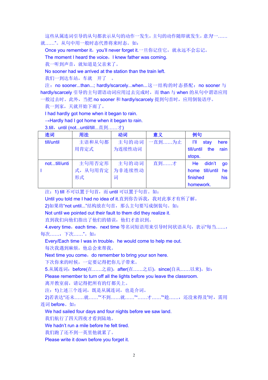 无锡市2014年高三英语一轮复习(艺考生)：专题九状语从句学生版_第2页