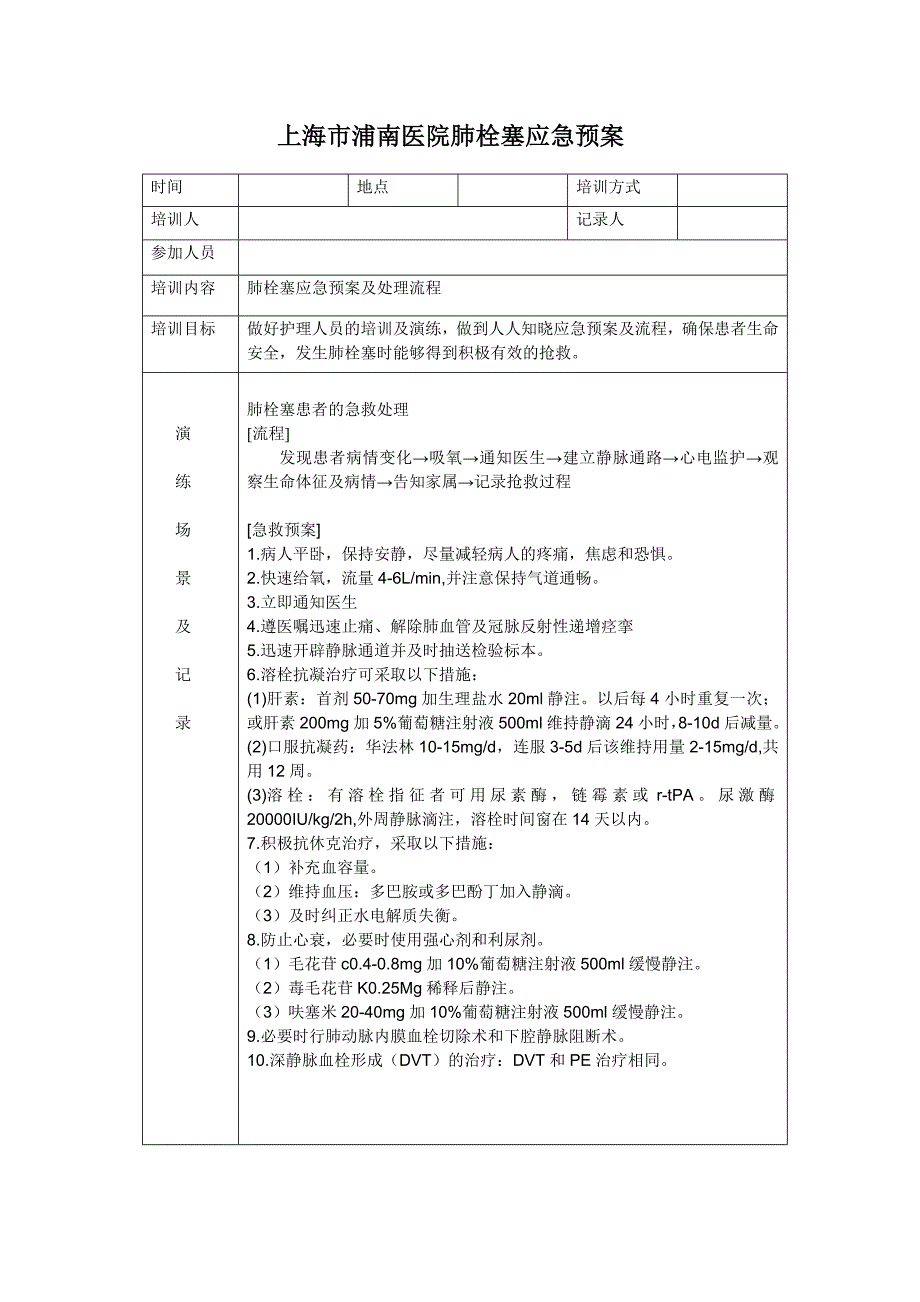 肺栓塞应急预案doc_第1页