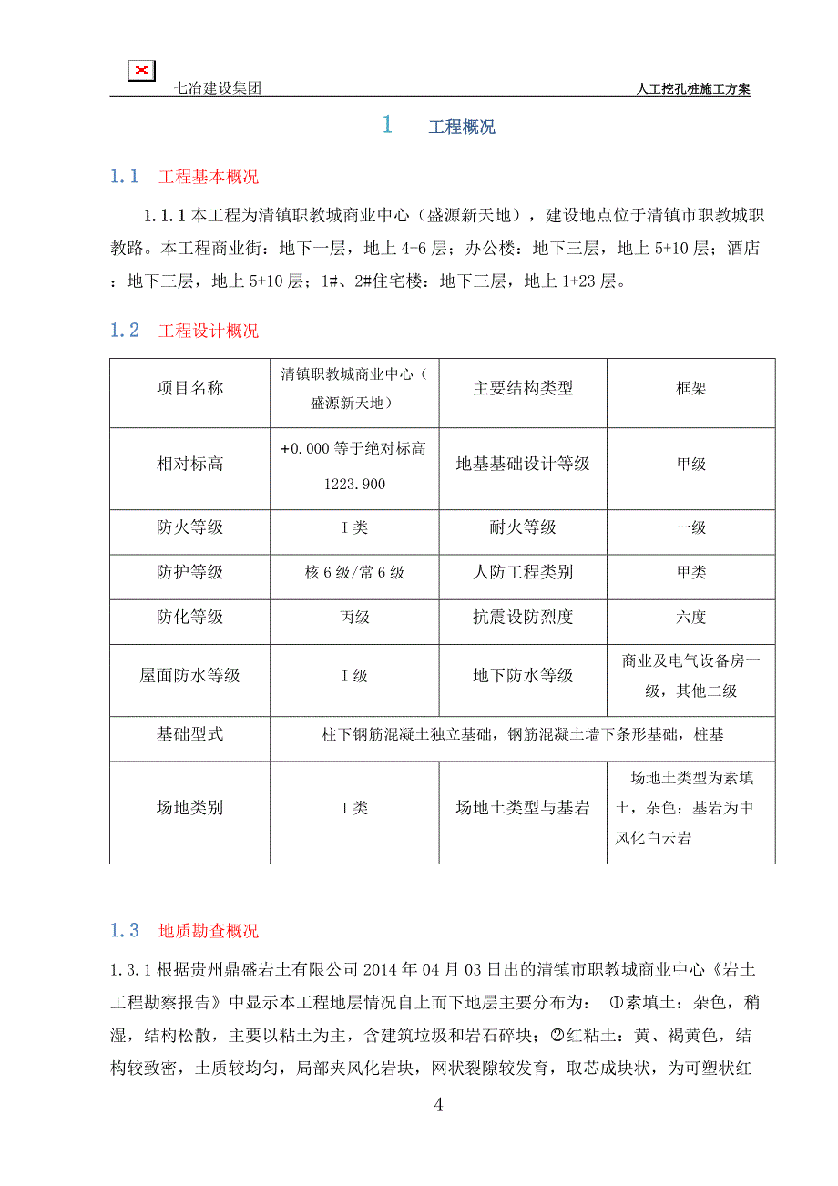 职教城人工挖孔灌注桩安全专项施工方案_第4页