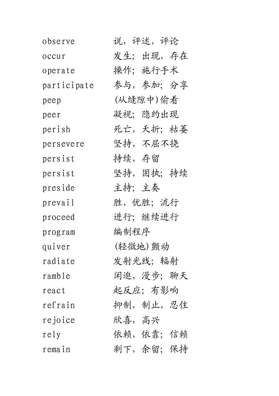 词性大全_不及物动词篇——陆续上传_第5页