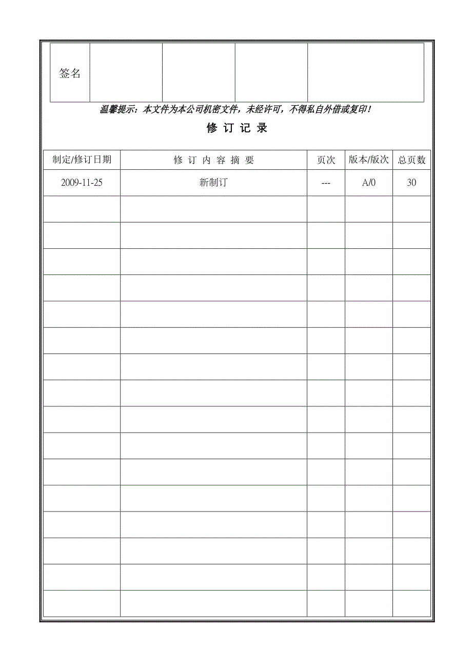 深圳市雅辉实业有限公司质量管理手册_第2页
