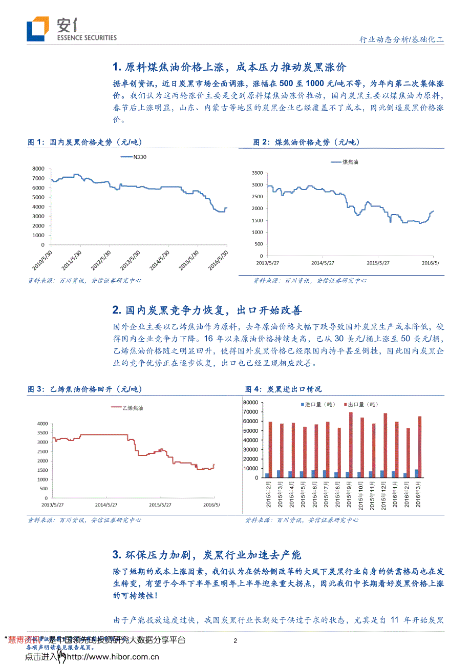 炭黑行业拐点在即,中长期看好价格持_第2页