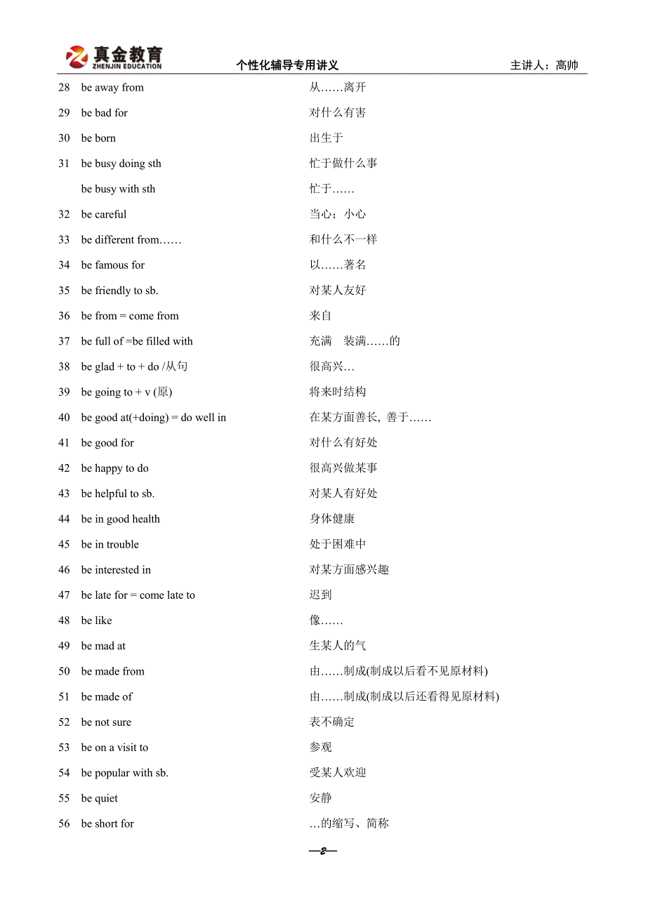 辽宁省大连市真金教育信息咨询有限公司高中英语 语法训练5 首轮词汇复习 1_第2页